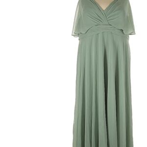 Azazie Sage Green Maxi Dress
